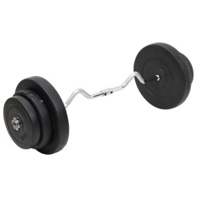 Mancuerna curl con discos 60 kg de vidaXL, Peso libre - Ref: Foro24-3145019, Precio: 156,05 €, Descuento: %