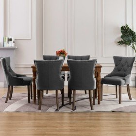 Sillas de comedor 6 unidades tela gris en Sillas de comedor | Comprar online en Foru.es