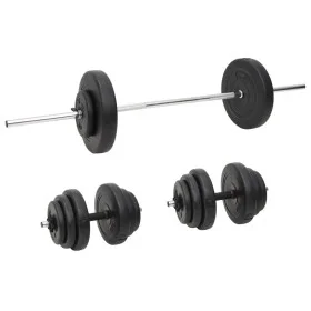 Juego de barras y mancuernas con discos 60 kg de vidaXL, Peso libre - Ref: Foro24-3145024, Precio: 153,27 €, Descuento: %
