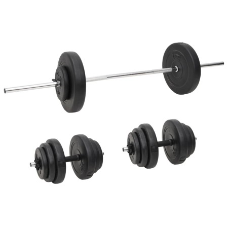 Juego de barras y mancuernas con discos 60 kg de vidaXL, Peso libre - Ref: Foro24-3145024, Precio: 168,99 €, Descuento: %