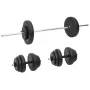 Juego de barras y mancuernas con discos 60 kg de vidaXL, Peso libre - Ref: Foro24-3145024, Precio: 153,27 €, Descuento: %