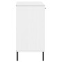 Aparador con patas metal OSLO madera maciza blanco 113x40x77 cm de vidaXL, Aparadores - Ref: Foro24-351020, Precio: 111,66 €,...