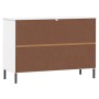 Aparador con patas metal OSLO madera maciza blanco 113x40x77 cm de vidaXL, Aparadores - Ref: Foro24-351020, Precio: 111,66 €,...
