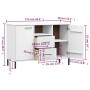 Aparador con patas metal OSLO madera maciza blanco 113x40x77 cm de vidaXL, Aparadores - Ref: Foro24-351020, Precio: 111,66 €,...