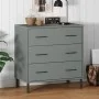 OSLO sideboard with 3 drawers solid gray wood 77x40x79.5 cm by vidaXL, Drawers - Ref: Foro24-350980, Price: 150,21 €, Discoun...