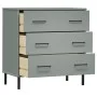 OSLO sideboard with 3 drawers solid gray wood 77x40x79.5 cm by vidaXL, Drawers - Ref: Foro24-350980, Price: 150,21 €, Discoun...