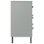 Aparador con 3 cajones OSLO madera maciza gris 77x40x79,5 cm de vidaXL, Cajoneras - Ref: Foro24-350980, Precio: 150,21 €, Des...