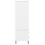 Armario patas de metal OSLO madera maciza blanco 90x55x172,5 cm de vidaXL, Armarios roperos - Ref: Foro24-350990, Precio: 312...