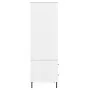 Armario patas de metal OSLO madera maciza blanco 90x55x172,5 cm de vidaXL, Armarios roperos - Ref: Foro24-350990, Precio: 307...