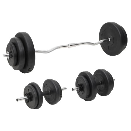 Juego de barras y mancuernas con discos 60 kg de vidaXL, Peso libre - Ref: Foro24-3145025, Precio: 189,81 €, Descuento: %