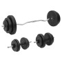 Juego de barras y mancuernas con discos 60 kg de vidaXL, Peso libre - Ref: Foro24-3145025, Precio: 189,81 €, Descuento: %