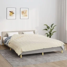 Manta con peso tela color crema claro 220x235 cm 11 kg de vidaXL, Mantas - Ref: Foro24-350818, Precio: 105,81 €, Descuento: %
