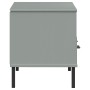 Mueble de TV con patas de metal OSLO madera maciza pino gris de vidaXL, Muebles TV - Ref: Foro24-351025, Precio: 71,95 €, Des...