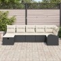 Conjunto de sofá de jardín 7 pcs Negro ratán sintético en Sofás de exterior | Comprar online en Foru.es
