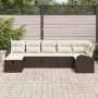 Conjunto de sofá de jardín 7 pcs Marrón ratán sintético en Sofás de exterior | Comprar online en Foru.es