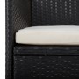 Muebles de jardín 3 piezas ratán sintético y vidrio negro en Conjuntos de jardín | Comprar online en Foru.es