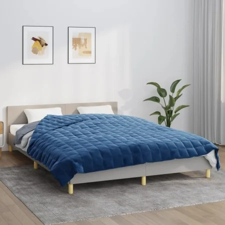 Manta con peso tela azul 200x225 cm 9 kg de vidaXL, Mantas - Ref: Foro24-350798, Precio: 100,41 €, Descuento: %