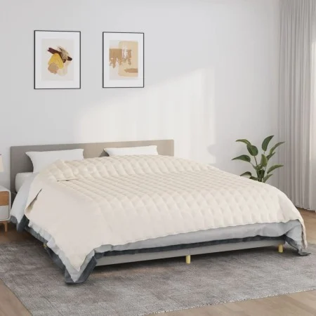Manta con peso tela color crema claro 235x290 cm 15 kg de vidaXL, Mantas - Ref: Foro24-350769, Precio: 100,77 €, Descuento: %