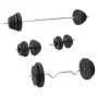 Juego de barras y mancuernas con discos 120 kg de vidaXL, Peso libre - Ref: Foro24-3145032, Precio: 360,48 €, Descuento: %