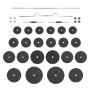 Juego de barras y mancuernas con discos 120 kg de vidaXL, Peso libre - Ref: Foro24-3145032, Precio: 405,17 €, Descuento: %