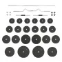 Juego de barras y mancuernas con discos 120 kg de vidaXL, Peso libre - Ref: Foro24-3145032, Precio: 360,48 €, Descuento: %