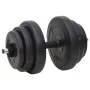 Juego de barras y mancuernas con discos 120 kg de vidaXL, Peso libre - Ref: Foro24-3145032, Precio: 360,48 €, Descuento: %