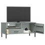Mueble de TV con patas de metal OSLO madera maciza pino gris de vidaXL, Muebles TV - Ref: Foro24-351022, Precio: 67,77 €, Des...