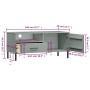Mueble de TV con patas de metal OSLO madera maciza pino gris de vidaXL, Muebles TV - Ref: Foro24-351022, Precio: 67,77 €, Des...