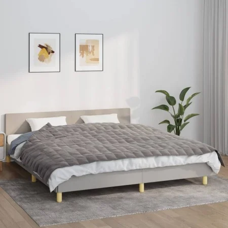 Gray fabric weighted blanket 155x220 cm 7 kg by vidaXL, Blankets - Ref: Foro24-350776, Price: 59,21 €, Discount: %