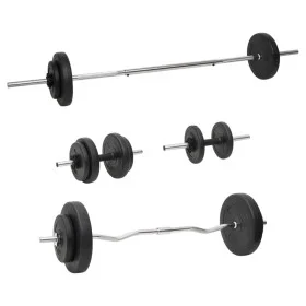 Juego de barras y mancuernas con discos 60 kg de vidaXL, Peso libre - Ref: Foro24-3145027, Precio: 170,80 €, Descuento: %