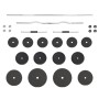 Juego de barras y mancuernas con discos 60 kg de vidaXL, Peso libre - Ref: Foro24-3145027, Precio: 227,83 €, Descuento: %