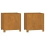 Jardineras con patas 2 uds acero corten oxidado 42x40x43 cm de vidaXL, Maceteros y jardineras - Ref: Foro24-823681, Precio: 1...