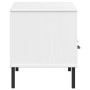 Mueble de TV con patas de metal OSLO madera maciza pino blanco de vidaXL, Muebles TV - Ref: Foro24-351026, Precio: 72,27 €, D...