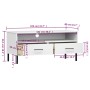 Mueble de TV con patas de metal OSLO madera maciza pino blanco de vidaXL, Muebles TV - Ref: Foro24-351026, Precio: 72,27 €, D...