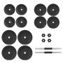 Mancuernas con discos 40 kg de vidaXL, Peso libre - Ref: Foro24-3145016, Precio: 112,45 €, Descuento: %