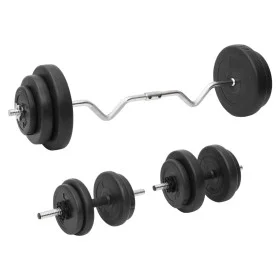 Juego de barras y mancuernas con discos 60 kg de vidaXL, Peso libre - Ref: Foro24-3145026, Precio: 140,81 €, Descuento: %