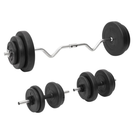 Juego de barras y mancuernas con discos 60 kg de vidaXL, Peso libre - Ref: Foro24-3145026, Precio: 196,70 €, Descuento: %