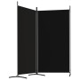 Biombo divisor de 2 paneles de tela negro 175x180 cm de vidaXL, Divisores de ambientes - Ref: Foro24-350261, Precio: 32,56 €,...