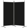 Biombo divisor de 2 paneles de tela negro 175x180 cm de vidaXL, Divisores de ambientes - Ref: Foro24-350261, Precio: 32,56 €,...