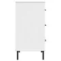 Aparador con 3 cajones OSLO madera maciza blanco 77x40x79,5 cm de vidaXL, Cajoneras - Ref: Foro24-350981, Precio: 153,05 €, D...