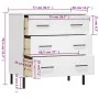 Aparador con 3 cajones OSLO madera maciza blanco 77x40x79,5 cm de vidaXL, Cajoneras - Ref: Foro24-350981, Precio: 153,05 €, D...