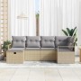 Conjunto de sofá de jardín 6 pcs Beige ratán sintético en Sofás de exterior | Comprar online en Foru.es