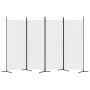 Biombo divisor de 4 paneles de tela blanco 346x180 cm de vidaXL, Divisores de ambientes - Ref: Foro24-350262, Precio: 47,69 €...