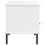 Mueble de TV con patas de metal OSLO madera maciza pino blanco de vidaXL, Muebles TV - Ref: Foro24-351023, Precio: 67,99 €, D...