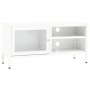 Mueble para el televisor acero y vidrio blanco 90x30x44 cm en Muebles TV | Comprar online en Foru.es