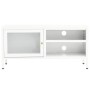 Mueble para el televisor acero y vidrio blanco 90x30x44 cm en Muebles TV | Comprar online en Foru.es