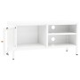 Mueble para el televisor acero y vidrio blanco 90x30x44 cm en Muebles TV | Comprar online en Foru.es