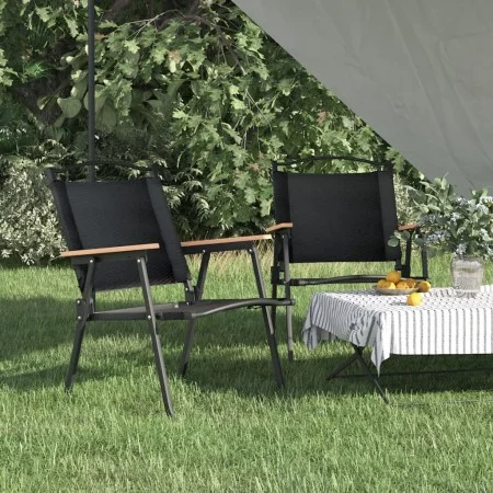 Sillas de camping 2 uds tela Oxford negro 54x55x78 cm de vidaXL, Sillas de jardín - Ref: Foro24-319485, Precio: 95,05 €, Desc...