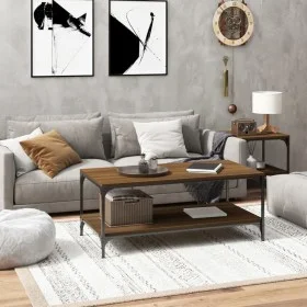 Mesa de centro madera contrachapada roble marrón 80x50x40 cm de vidaXL, Mesas de centro - Ref: Foro24-819371, Precio: 45,57 €...