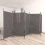 Biombo divisor de 5 paneles de tela gris antracita 433x180 cm de vidaXL, Divisores de ambientes - Ref: Foro24-350268, Precio:...